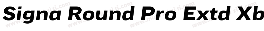 Signa Round Pro Extd Xblack Italic字体转换